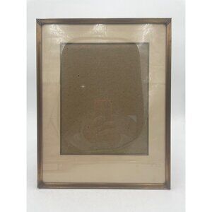 Vintage Brass Picture Frame With Easel Back & Glass Panel
